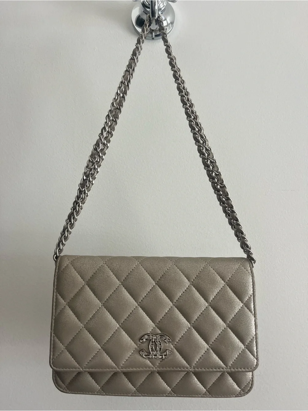 Chanel Metallic Wallet on Chain